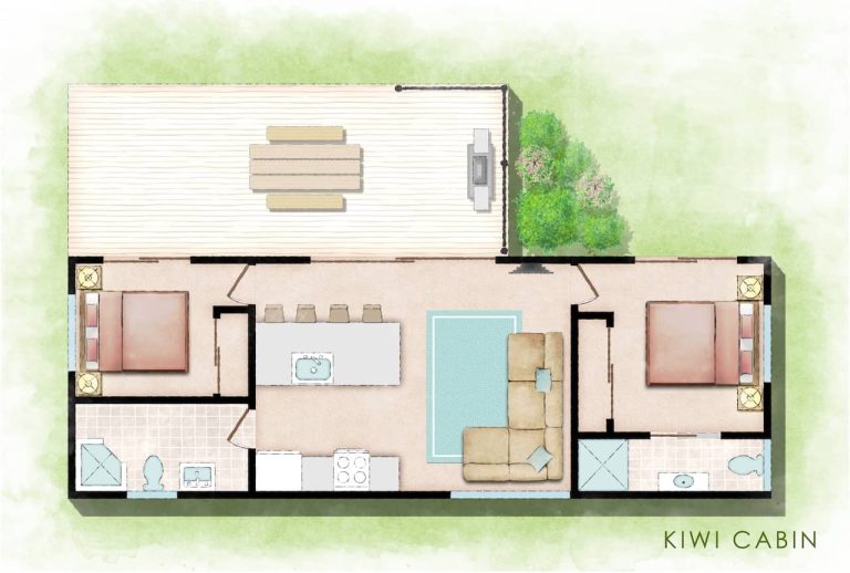 Kiwi Cabin floor plan
